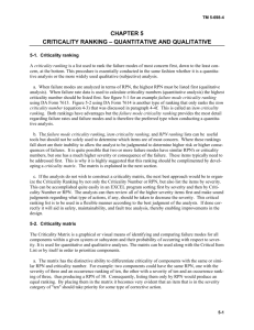 chapter 5 criticality ranking – quantitative and