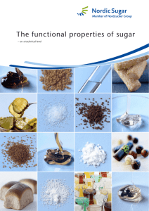 The functional properties of sugar