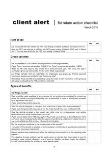 2015 FBT Checklist - Green & Sternfeld