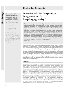 Diseases of the Esophagus - Dartmouth Medical School