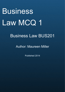 Business Law BUS201