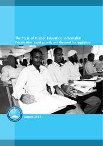 The State of Higher Education in Somalia