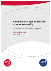 Humanitarian space in Somalia - Overseas Development Institute