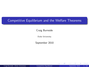 Competitive Equilibrium and the Welfare Theorems