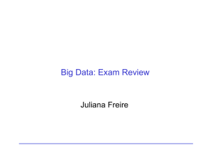 Big Data: Exam Review