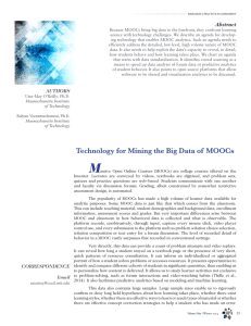 Technology for Mining the Big Data of MOOCs