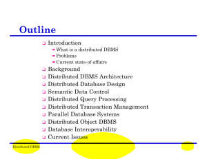 Distributed DBMS