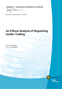 An Ethical Analysis of Regulating Insider Trading