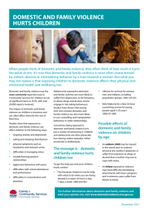 Domestic and family violence hurts children