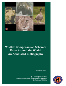 Wildlife Compensation Schemes From Around the World: An