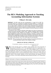 The REA Modeling Approach to Teaching Accounting Information