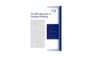 The REA Approach to Database Modeling