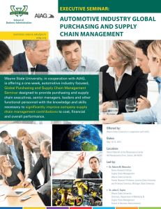automotive industry global purchasing and supply chain management