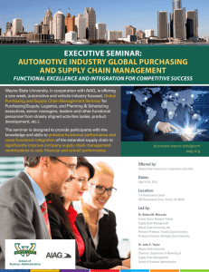 executive seminar: automotive industry global purchasing and