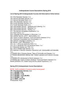 Undergraduate Course Descriptions Spring 2014 List of Spring