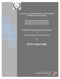 SOPs for Petty Cash Fund