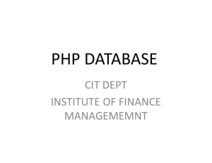 php database - Info Poster