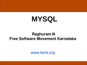 MySQL Presentation
