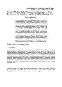 Trends in Working Capital Management and its Impact on Firms