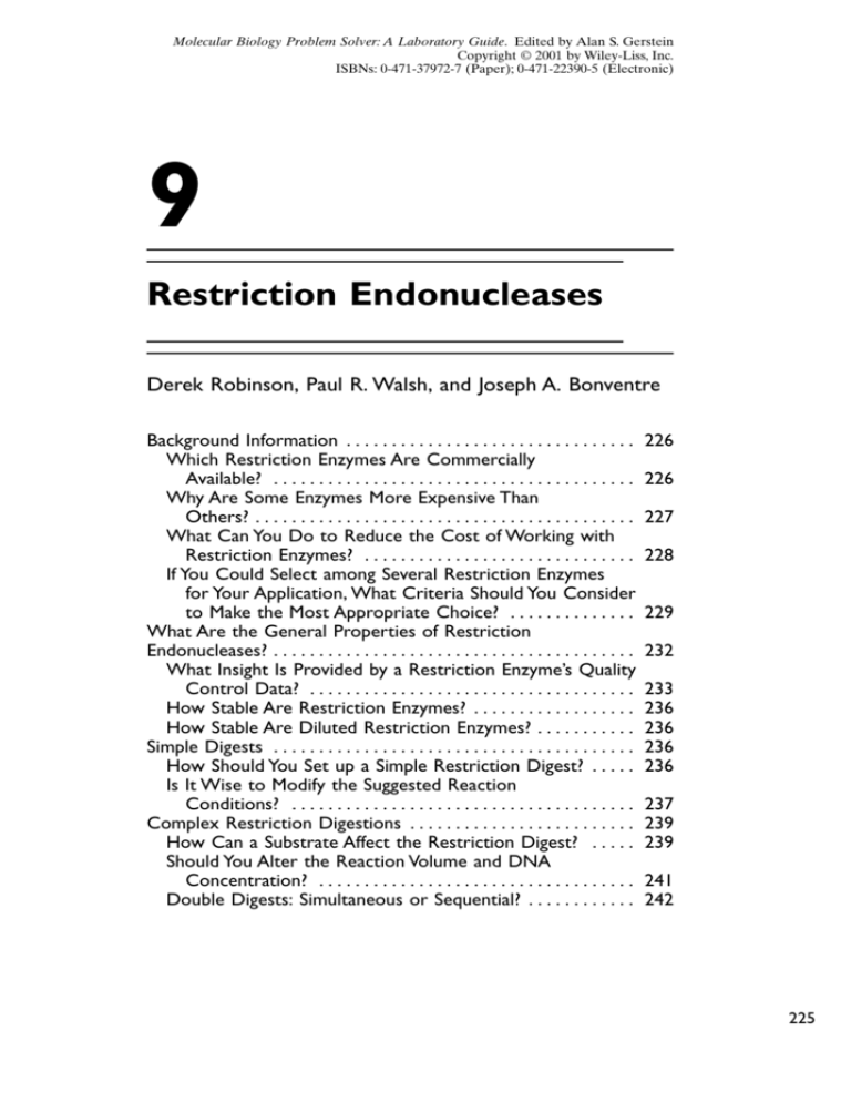 restriction-endonucleases