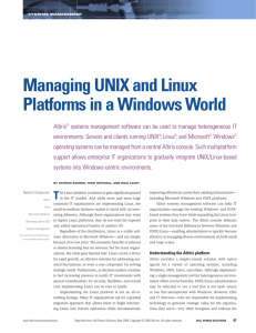 Managing UNIX and Linux Platforms in a Windows World