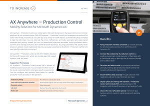 AX Anywhere Production Control – Mobility Solutions for Microsoft