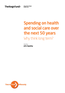 Spending in health and social care over the next