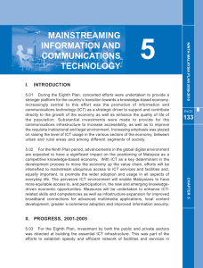 chapter 5: mainstreaming information and communications technology