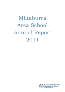 Miltaburra Area School Annual Report 2011