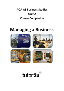 Unit 2 Managing a Business - Course Companion