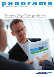 The Investment Protection Program from Muller Martini Ensures that