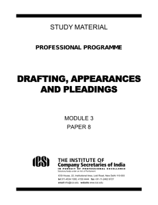 drafting, appearances and pleadings