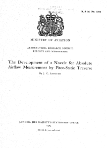 The Development of a Nozzle for Measurement by