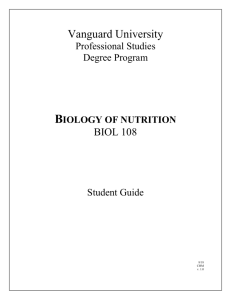 biology of nutrition