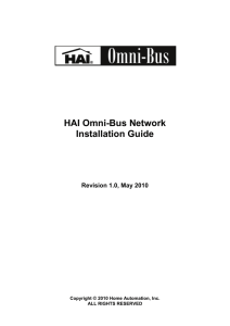 HAI Omni-Bus Network Installation Guide - SmartHome