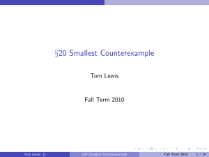 §20 Smallest Counterexample