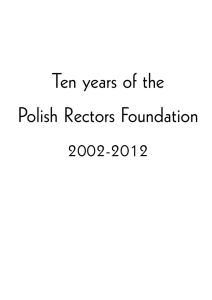 Ten years of the Polish Rectors Foundation