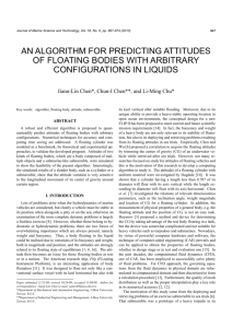 an algorithm for predicting attitudes of floating bodies with arbitrary