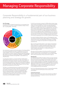 Managing Corporate Responsibility