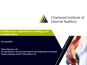 Auditing your organisation's strategy and strategic plans