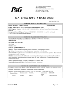 MATERIAL SAFETY DATA SHEET - E