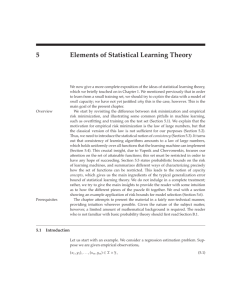 5 Elements of Statistical Learning Theory