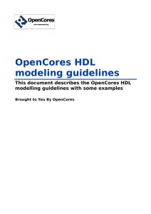 OpenCores HDL modeling guidelines