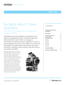 Six Myths About IT Asset Disposition