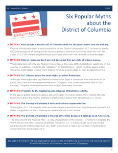 Six Popular Myths About the District of Columbia