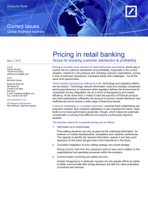 Pricing in retail banking