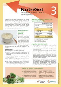 Nutriget - Get to Know Nutrition Labels of Instant Noodles