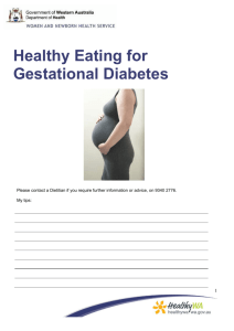 Healthy Eating for Gestational Diabetes