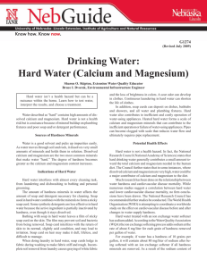 Hard Water - University of Nebraska–Lincoln