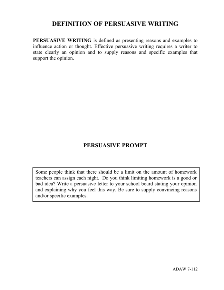 definition of persuasive writing pdf